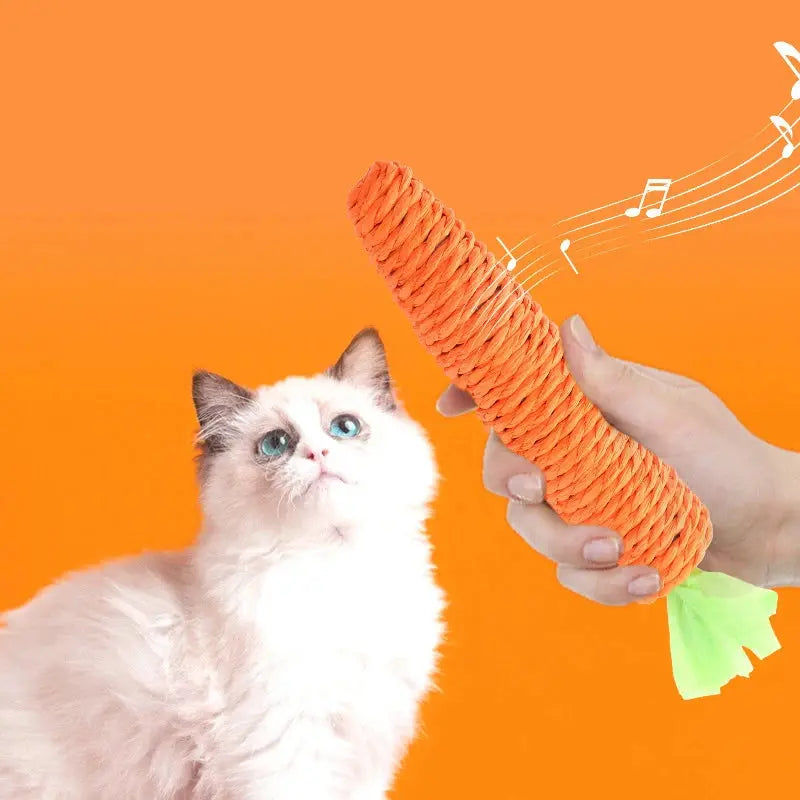 Cat Toy Carrot |Clean Teeth Interactive Play WagZeal