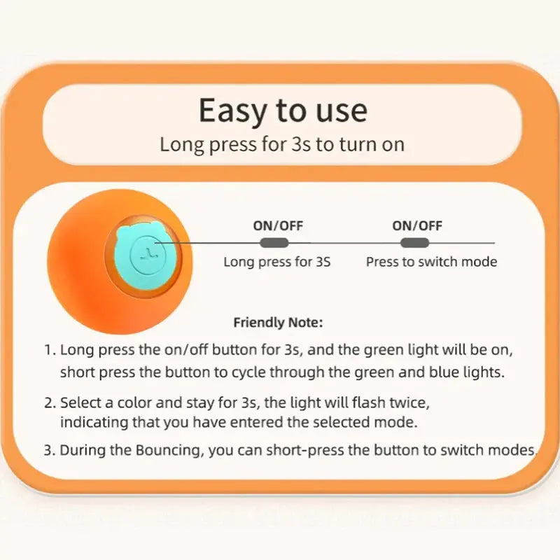 Smart Interactive Cat Bouncing Ball WagZeal