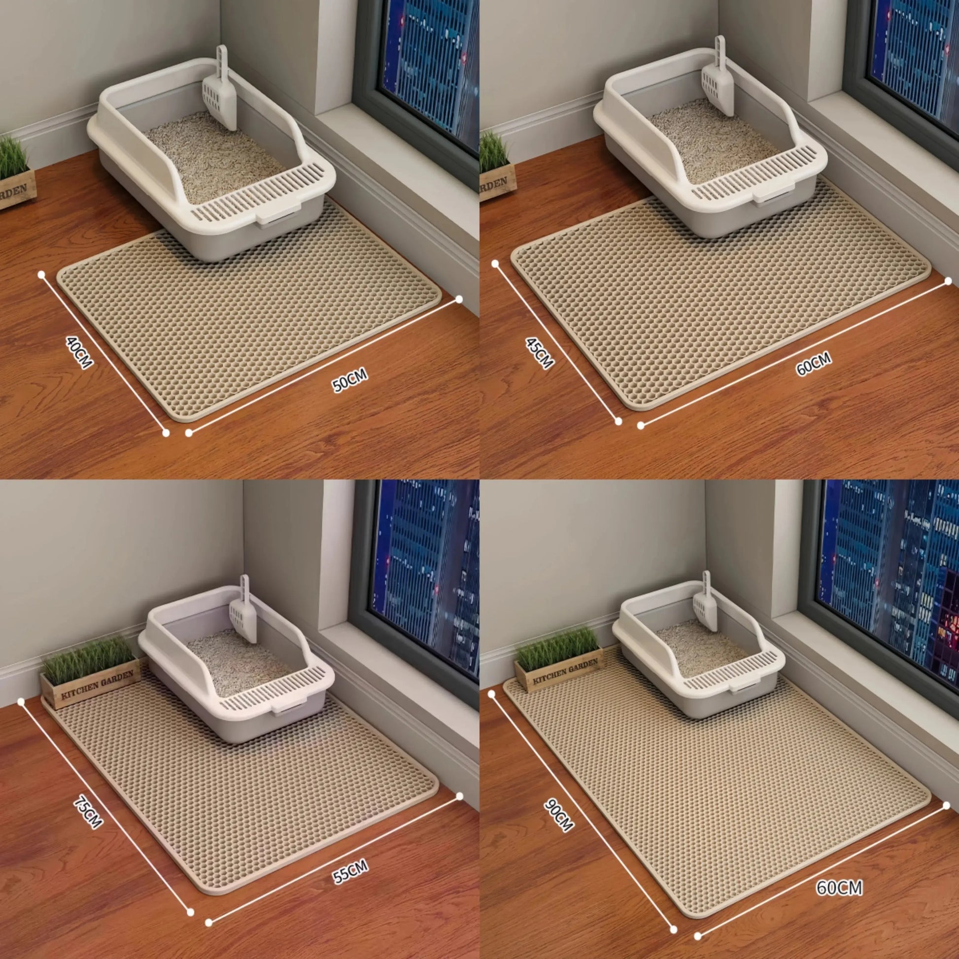 Large Size Cat Litter Mat | Double Layer Waterproof | Non Slip WagZeal