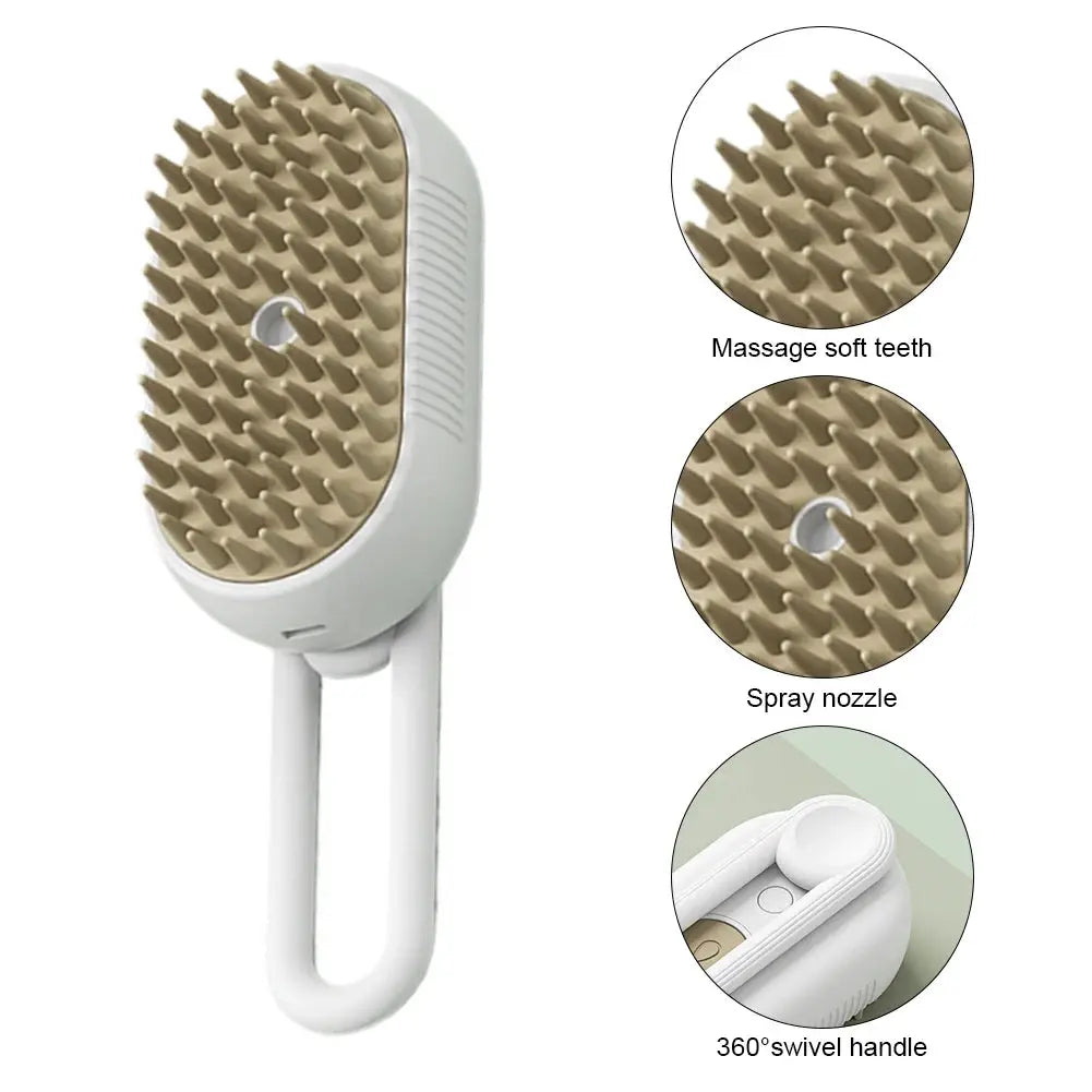 3 in 1 Pet Electric Steam Brush Cat and Dog Cleaning WagZeal