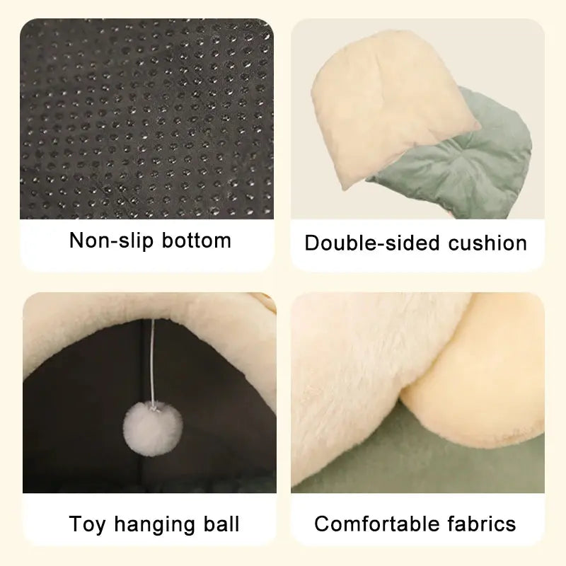 Pet Tent Cave Bed for Cats And Small Dogs WagZeal