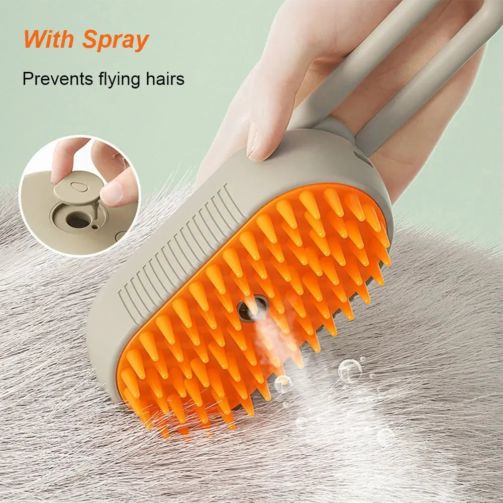 3 in 1 Pet Electric Steam Brush Cat and Dog Cleaning WagZeal